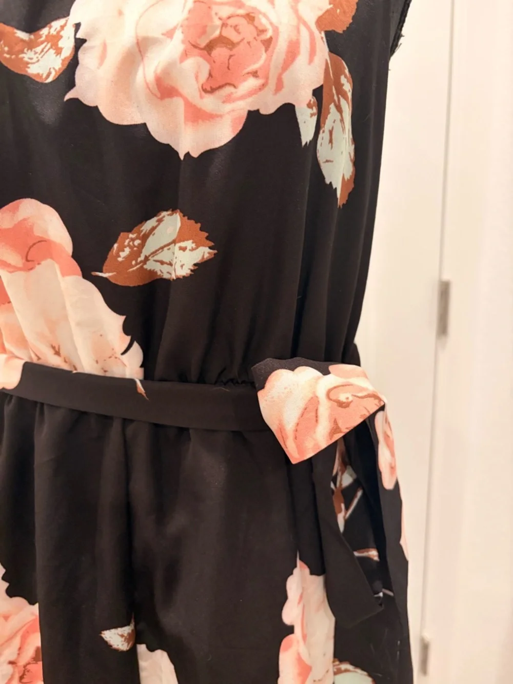 High Neck Floral Romper - Picture 2 of 6